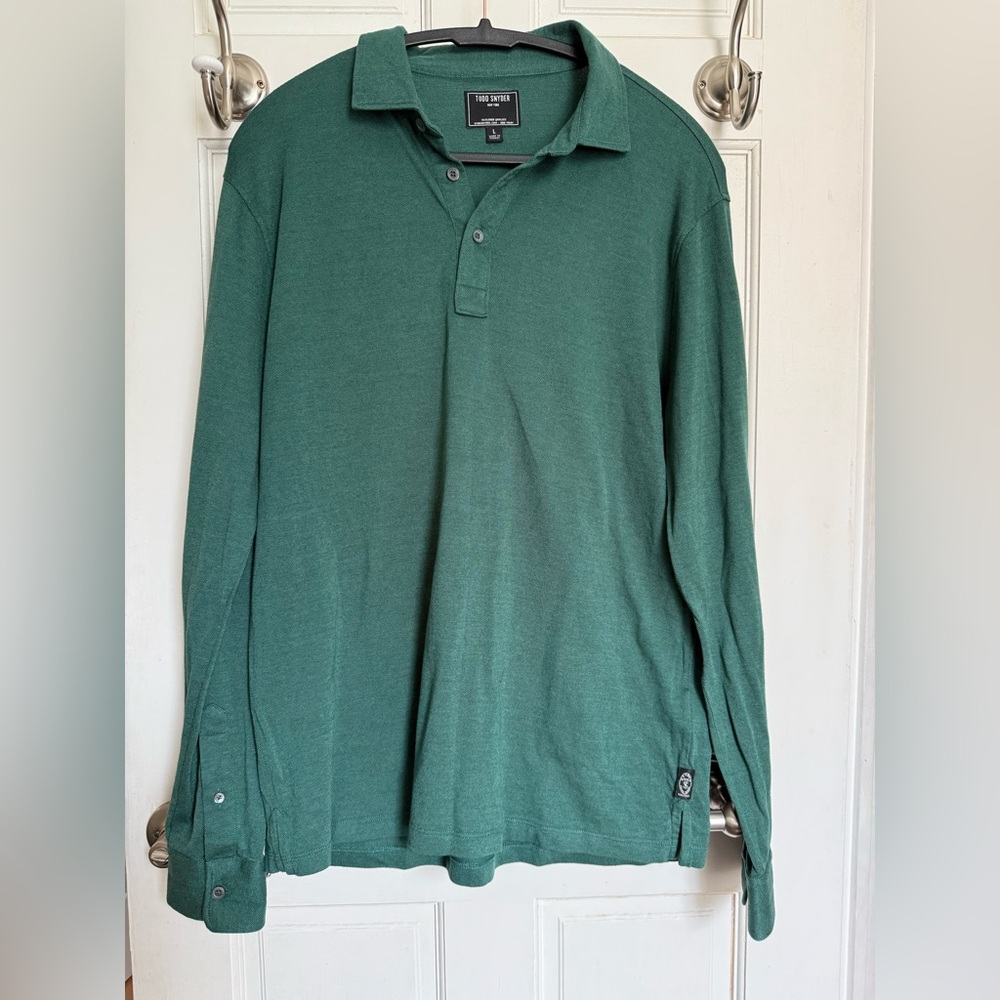 Todd Snyder long sleeve pique polo